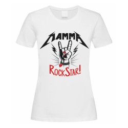 T-shirt Maglietta donna Mamma Rock Star! Idea regalo divertente per la Festa della Mamma!